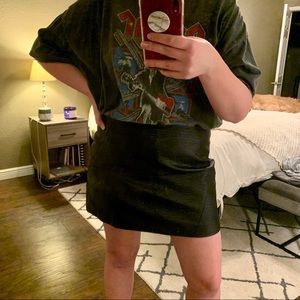 h&m faux leather skirt